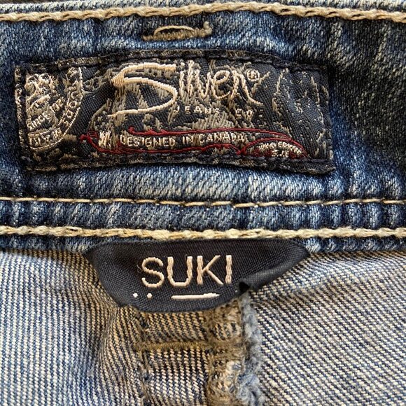 Silver Jeans Co. Suki Mid Straight leg 25 Womens Blue Denim Straight Leg Jeans - Picture 3 of 15